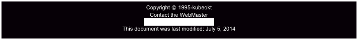 Copyright © 1995-kubeokt
Contact the WebMaster
Francis Pache
This document was last modified: 2020
